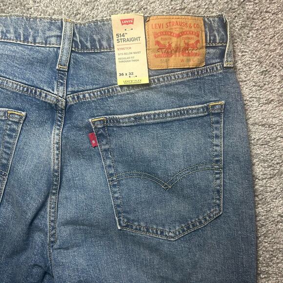 Levi’s 514 Straight Size 36x32 Regular Fit Jeans Pants Casual Men's Denim - Picture 1 of 7